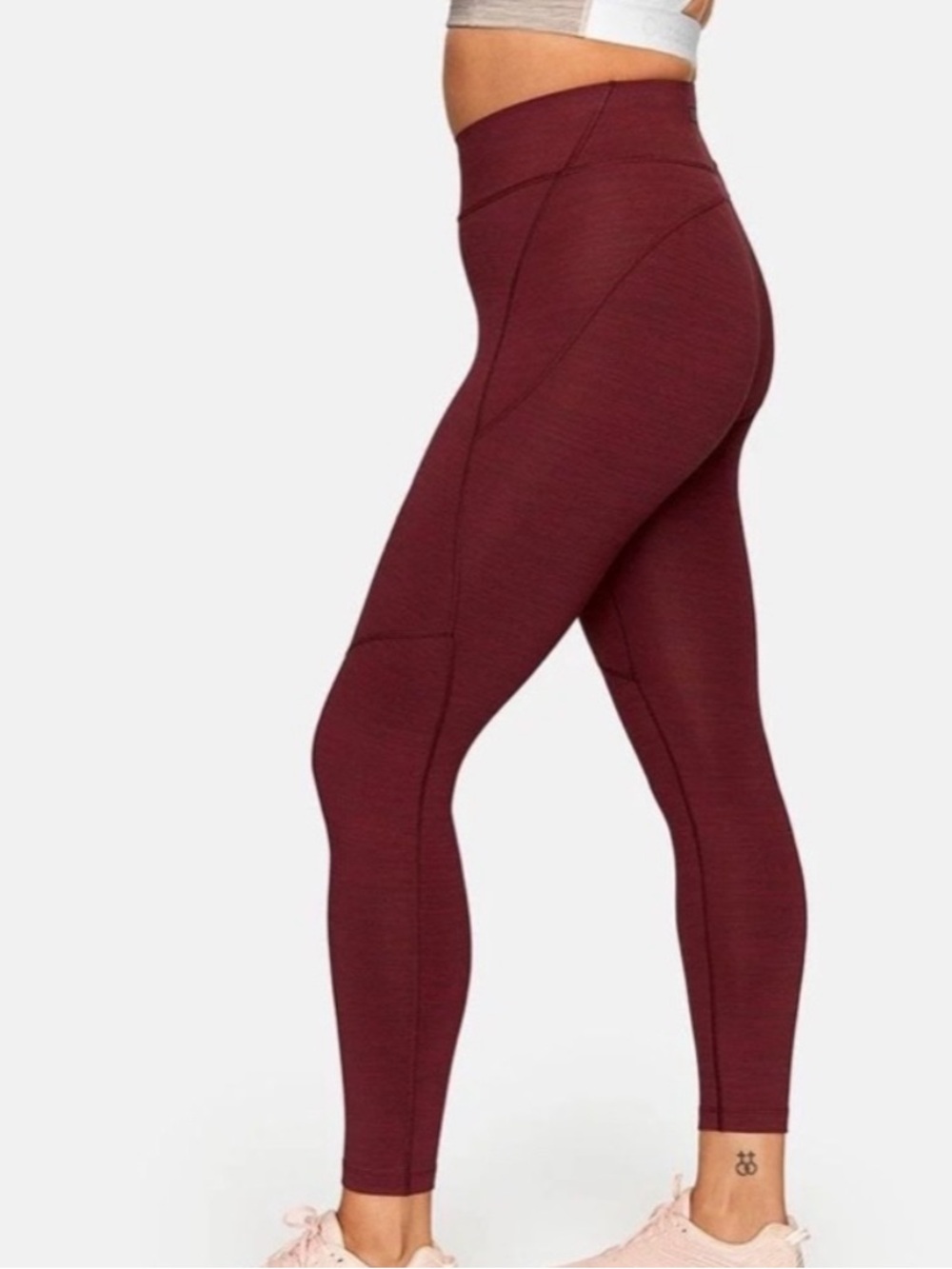 Outdoor Voices Burgundy TechSweat Leggings Size S